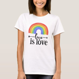 LGBTQレインボーラブカラフルはLove Tシャツ