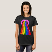 Lgbtqレインボーリップゲイプライド Tシャツ (正面フル)