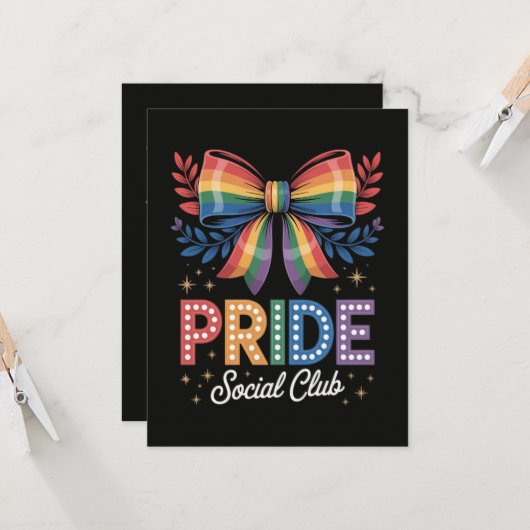 LGBTQレインボーリボン 招待状 (正面/裏面インサイチュ)