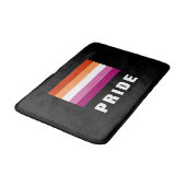 LGBTQレインボーレズビアンプライド国旗カスタム文字 バスマット (アングル)