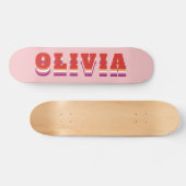 LGBTQレインボーレズビアンプライド国旗名前をカスタムする スケートボード (横)