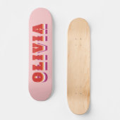 LGBTQレインボーレズビアンプライド国旗名前をカスタムする スケートボード (正面)