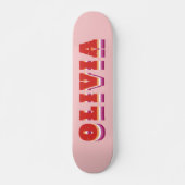 LGBTQレインボーレズビアンプライド国旗名前をカスタムする スケートボード (正面)