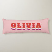 LGBTQレインボーレズビアンプライド国旗名前をカスタムする ボディピロー (裏面)