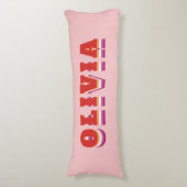 LGBTQレインボーレズビアンプライド国旗名前をカスタムする ボディピロー (正面縦)