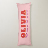 LGBTQレインボーレズビアンプライド国旗名前をカスタムする ボディピロー (裏面 (縦))