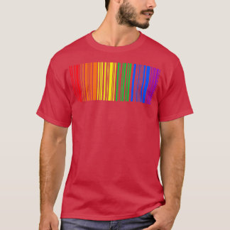 LGBTQレインボー国旗ゲイプライド月ギフトバーコードLG Tシャツ