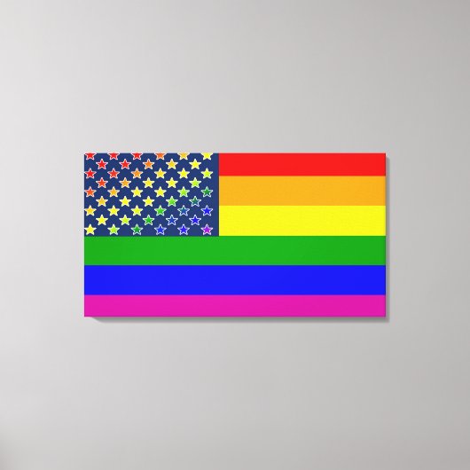 Lgbtqレインボー国旗 キャンバスプリント (正面)