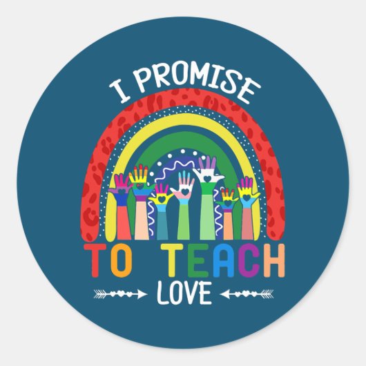 LGBTQレインボー教えアリーを愛す誇りを持ったる ラウンドシール (正面)