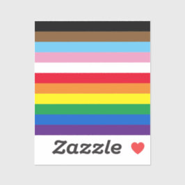 LGBTQレインボー11ストライプゲイプライドインクルーシブ国旗 シール