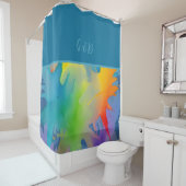 lgbtqレインボー シャワーカーテン (インサイチュ)