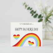 LGBTQレインボー&ハートハッピーファーズデー ポストカード (スタンド正面)