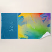 lgbtqレインボー ビーチタオル (正面)