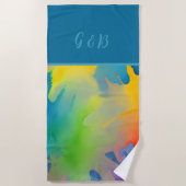 lgbtqレインボー ビーチタオル (正面)