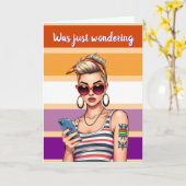 LGBTQレズビアンの友情 | どうしたの？ カード (黄色い花)