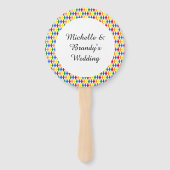 LGBTQレズビアンシルエット&レインボーレディースカスタム ハンドファン (裏面)