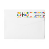 LGBTQレズビアンシルエット&レインボーレディースカスタム ラップアラウンドラベル (裏面)