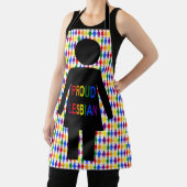 LGBTQレズビアンシルエット&レインボーレディース エプロン (インサイチュ)