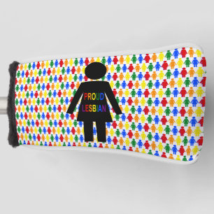 LGBTQレズビアンシルエット&レインボーレディース ゴルフヘッドカバー