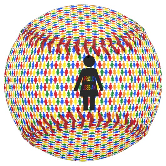 LGBTQレズビアンシルエット&レインボーレディース ソフトボール (正面)