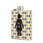 LGBTQレズビアンシルエット&レインボーレディース フラスク (左)