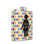LGBTQレズビアンシルエット&レインボーレディース フラスク (右)