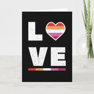 LGBTQレズビアンプライド国旗動揺してのグランジ愛 カード