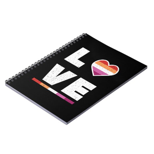 LGBTQレズビアンプライド国旗動揺してのグランジ愛 ノートブック (左側)