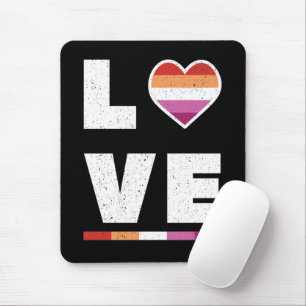 LGBTQレズビアンプライド国旗動揺してのグランジ愛 マウスパッド