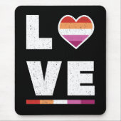 LGBTQレズビアンプライド国旗動揺してのグランジ愛 マウスパッド (正面)