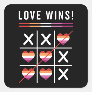 LGBTQレズビアンプライド スクエアシール