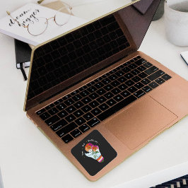 LGBTQレズビアン国旗のひまわり電球 スクエアシール