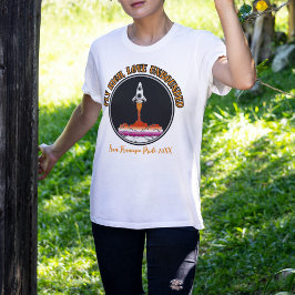 LGBTQレズビアン国旗、高フライ、無制限の愛 Tシャツ