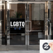 LGBTQレッググルテジツビスコップクアドジム恋人 ウィンドウサイン (オフィスドア)