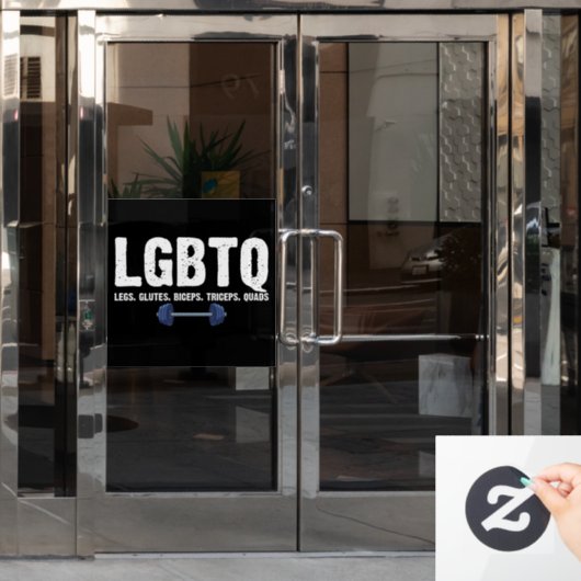 LGBTQレッググルテジツビスコップクアドジム恋人 ウィンドウサイン (オフィスドア)