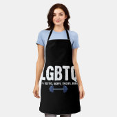 LGBTQレッググルテジツビスコップクアドジム恋人 エプロン (着用した状態)