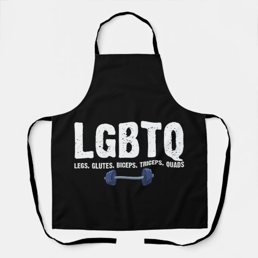 LGBTQレッググルテジツビスコップクアドジム恋人 エプロン (正面)