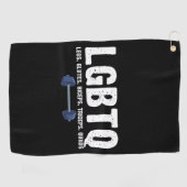 LGBTQレッググルテジツビスコップクアドジム恋人 ゴルフタオル (横)