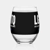 LGBTQレッググルテジツビスコップクアドジム恋人 ステムなしワイングラス (右)