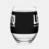 LGBTQレッググルテジツビスコップクアドジム恋人 ステムなしワイングラス (左)