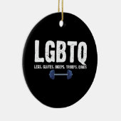 LGBTQレッググルテジツビスコップクアドジム恋人 セラミックオーナメント (右)