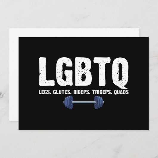 LGBTQレッググルテジツビスコップクアドジム恋人 招待状 (正面/裏面)