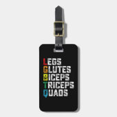 LGBTQレッググルテジツビスコップ四頭筋カーズジおもしろいム ラゲッジタグ (正面縦)