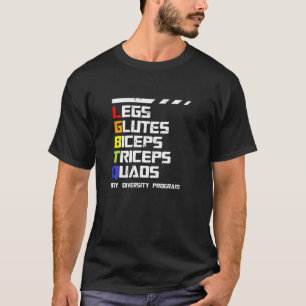LGBTQレッググルテズビスコップトレーニングジムダイバーシティプロ Tシャツ
