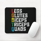 Lgbtqレッグ臀部二頭筋四頭筋おもしろいクアドジムG マウスパッド (マウス)