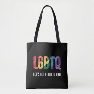 LGBTQレッツゲットバイデン・クワイエット・ゲイプライド トートバッグ