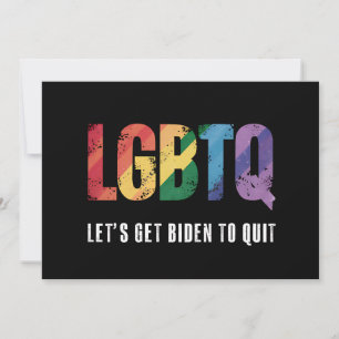 LGBTQレッツゲットバイデン LGBTQプライドをやめろ 招待状