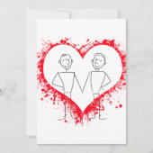 LGBTQロマンチックなカード 案内状 (正面)