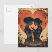 LGBTQヴィンテージバレンタインデー ポストカード (正面/裏面)