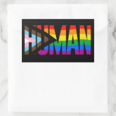 LGBTQ人間 長方形シール (バッグ)